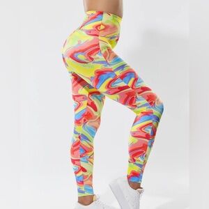 NWT Pride Smoothing High Waist Legging Fabletics Yitty Cuz I Love You, Size XL